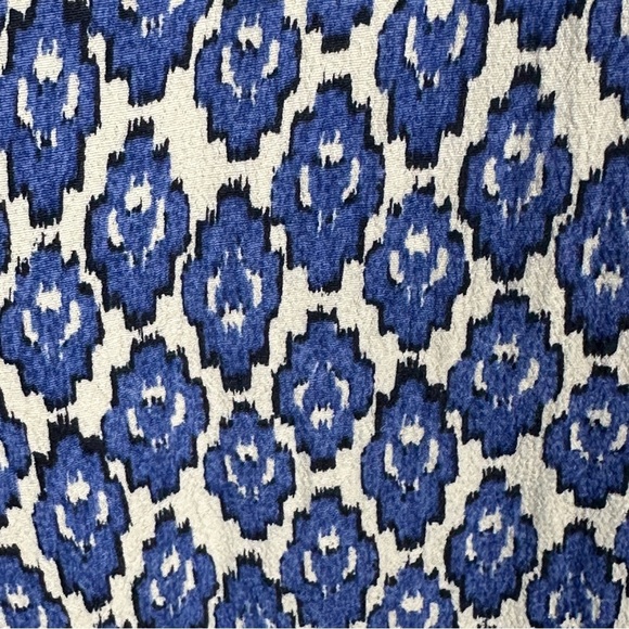 Talbots jumpsuit, size 10, blue/white, belted waist, back zip, wide leg - Picture 8 of 11